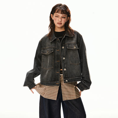 Tom Long Pocket Denim Jacket-korean-fashion-Jacket-Tom's Closet-OH Garments