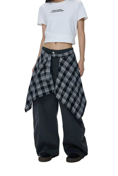 Tom Loose Plaid Accent Pants-korean-fashion-Pants-Tom's Closet-OH Garments