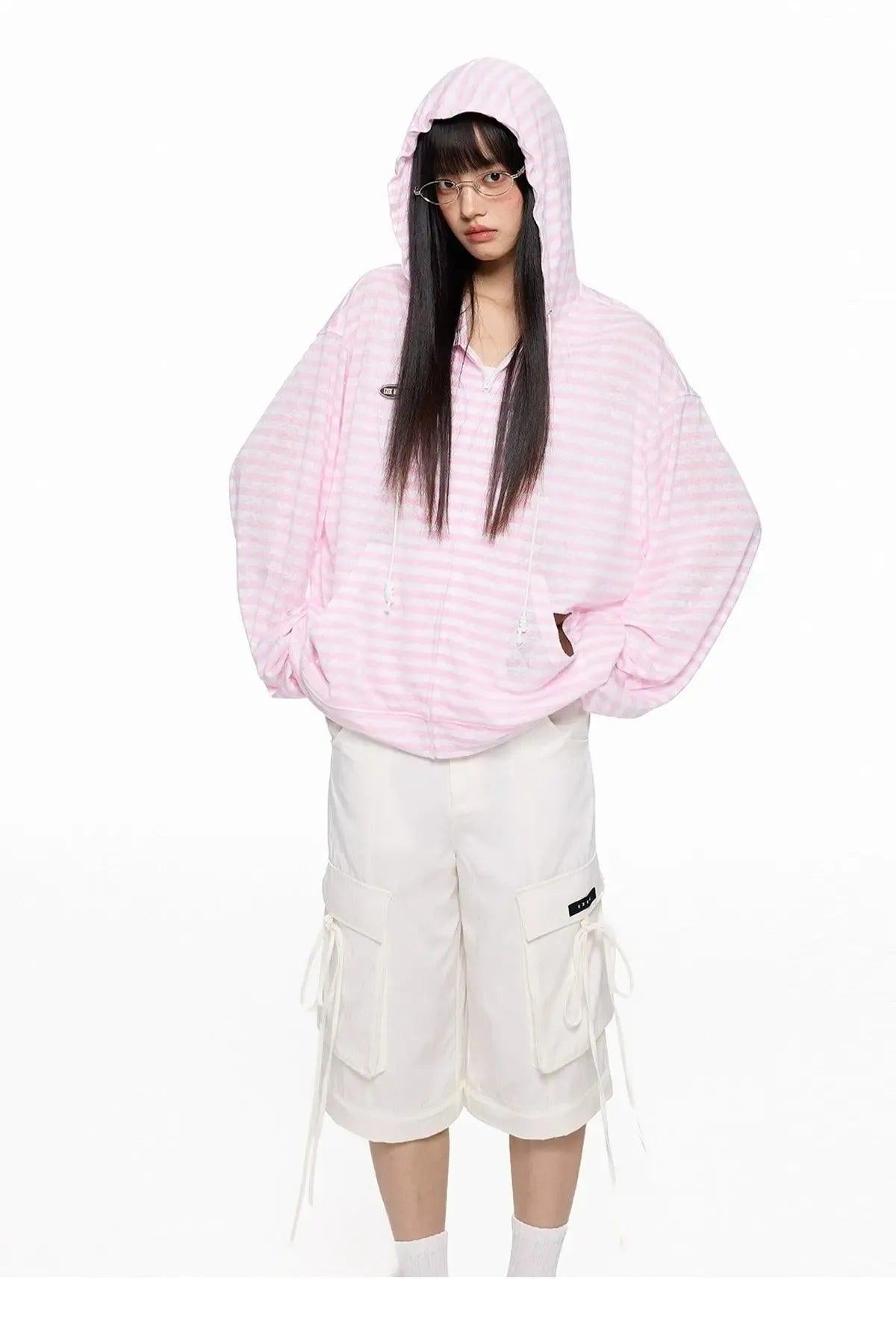 Tom Loose Striped Hoodie-korean-fashion-Hoodie-Tom's Closet-OH Garments