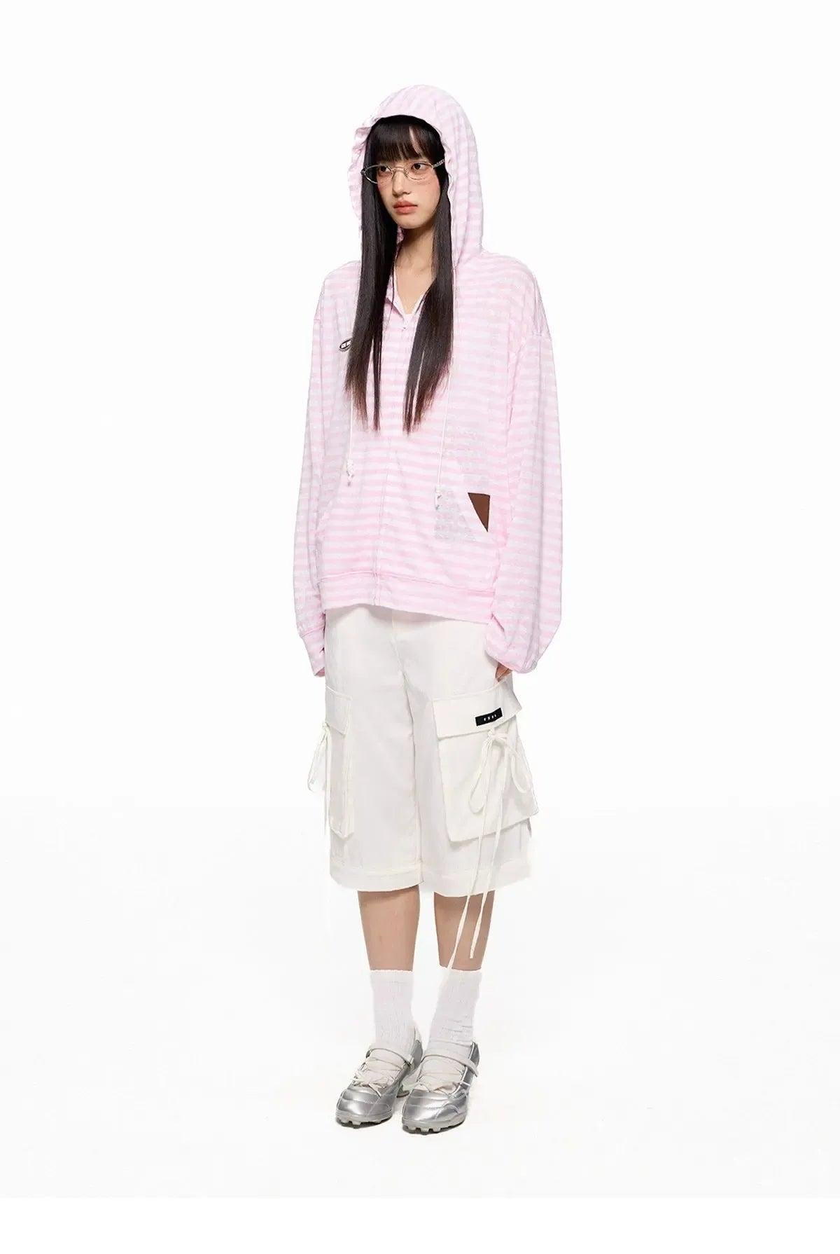 Tom Loose Striped Hoodie-korean-fashion-Hoodie-Tom's Closet-OH Garments