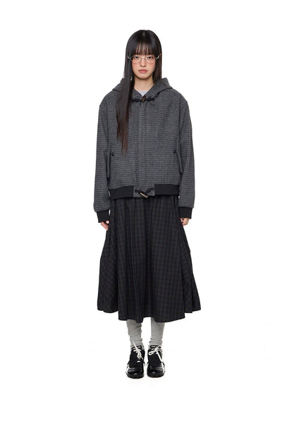 Tom Patterned Thick Hooded Jacket-korean-fashion-Jacket-Tom's Closet-OH Garments