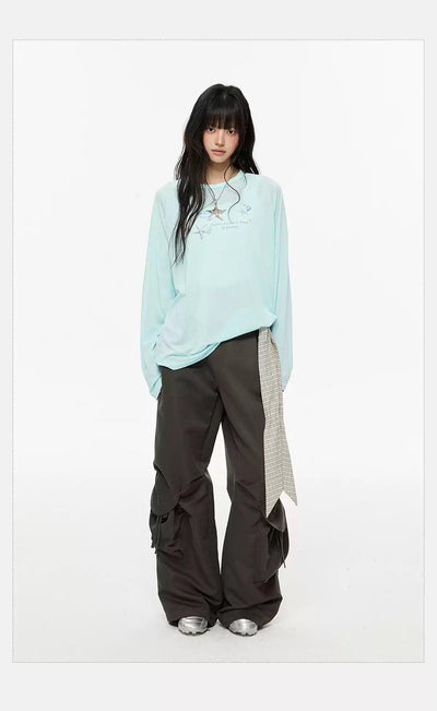 Tom Plaid Belt Strap Cargo Pants-korean-fashion-Pants-Tom's Closet-OH Garments