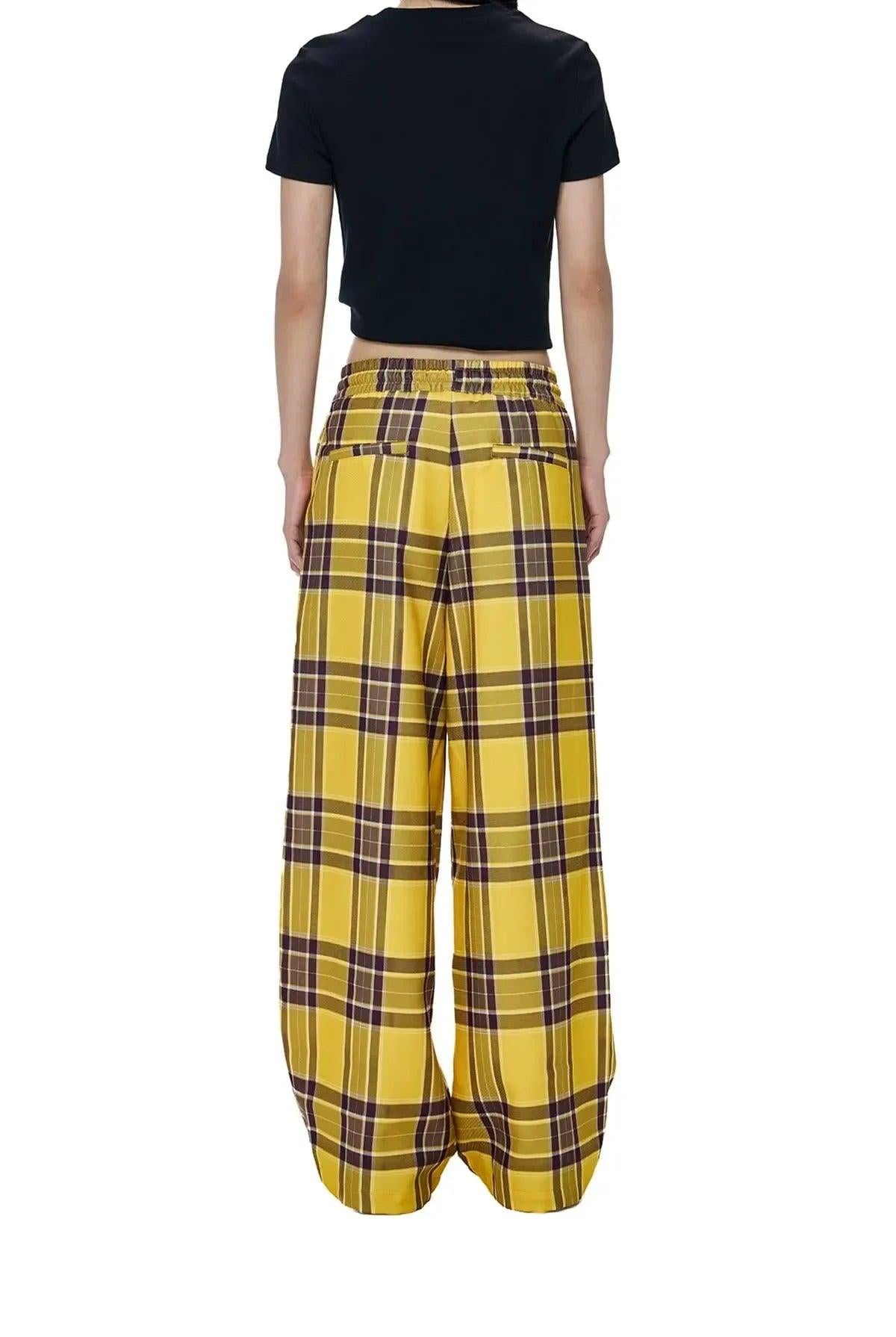 Tom Plaid Waistband Pants-korean-fashion-Pants-Tom's Closet-OH Garments