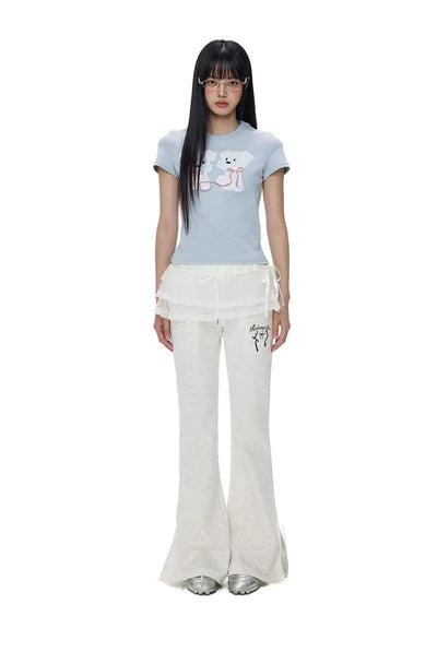 Tom Puppy Embroidery Slim Fit T-Shirt-korean-fashion-T-Shirt-Tom's Closet-OH Garments