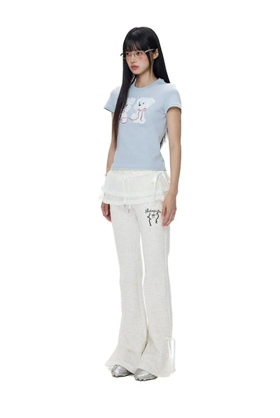 Tom Puppy Embroidery Slim Fit T-Shirt-korean-fashion-T-Shirt-Tom's Closet-OH Garments
