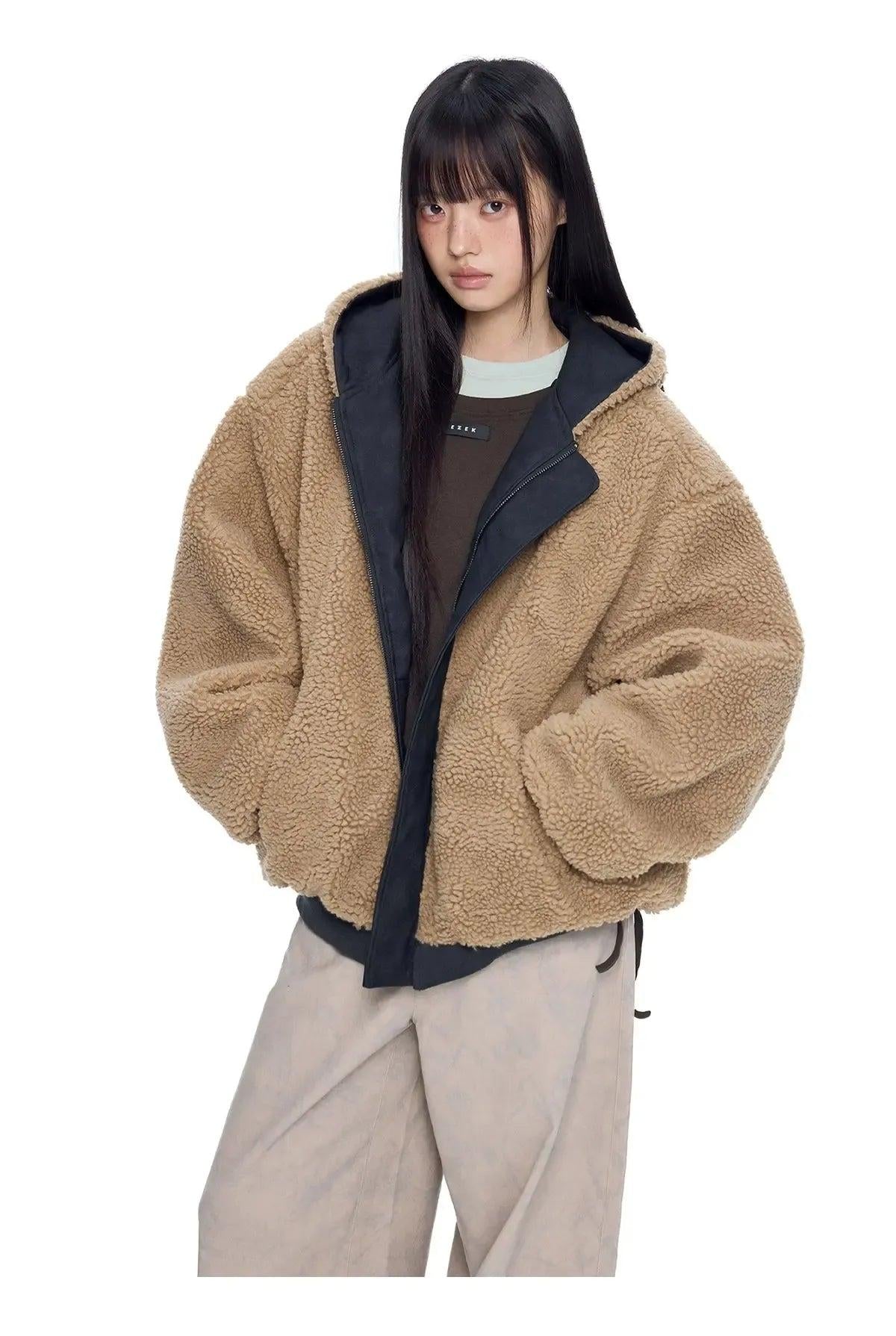 Tom Reversible Fleece-Lined Hooded Jacket-korean-fashion-Jacket-Tom's Closet-OH Garments