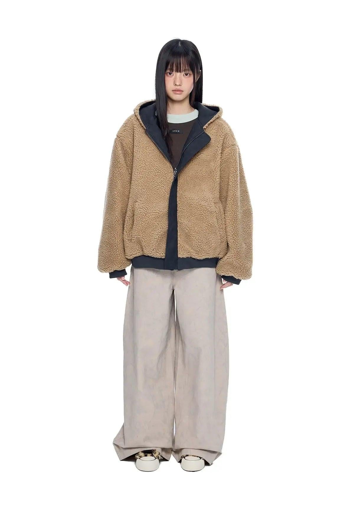 Tom Reversible Fleece-Lined Hooded Jacket-korean-fashion-Jacket-Tom's Closet-OH Garments