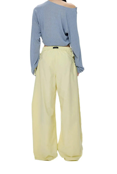 Tom Ruched Bow-Tie Track Pants-korean-fashion-Pants-Tom's Closet-OH Garments