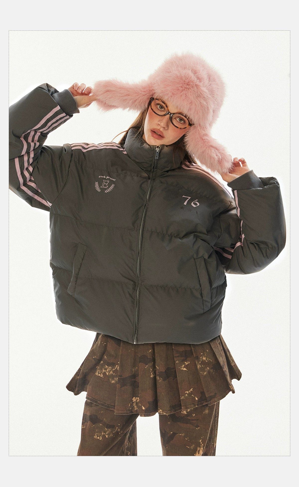 Tom School Style Puffer Jacket-korean-fashion-Jacket-Tom's Closet-OH Garments