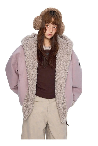 Tom Shearling-Trim Full-Zip Jacket-korean-fashion-Jacket-Tom's Closet-OH Garments