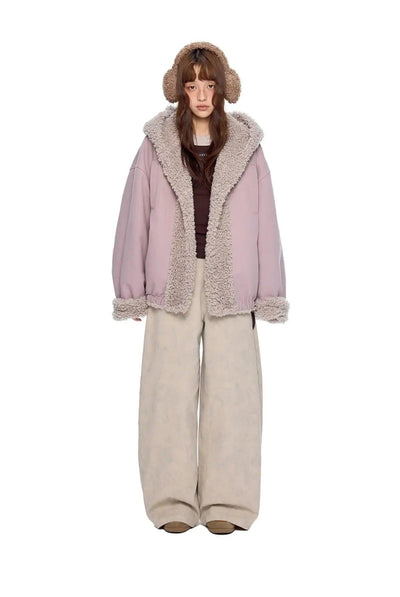 Tom Shearling-Trim Full-Zip Jacket-korean-fashion-Jacket-Tom's Closet-OH Garments