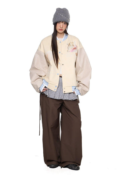 Tom Shells Graphic Varsity Jacket-korean-fashion-Jacket-Tom's Closet-OH Garments