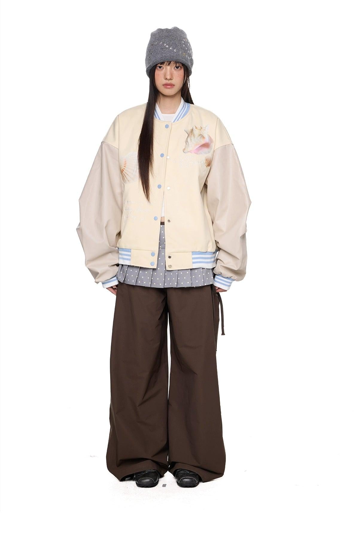 Tom Shells Graphic Varsity Jacket-korean-fashion-Jacket-Tom's Closet-OH Garments