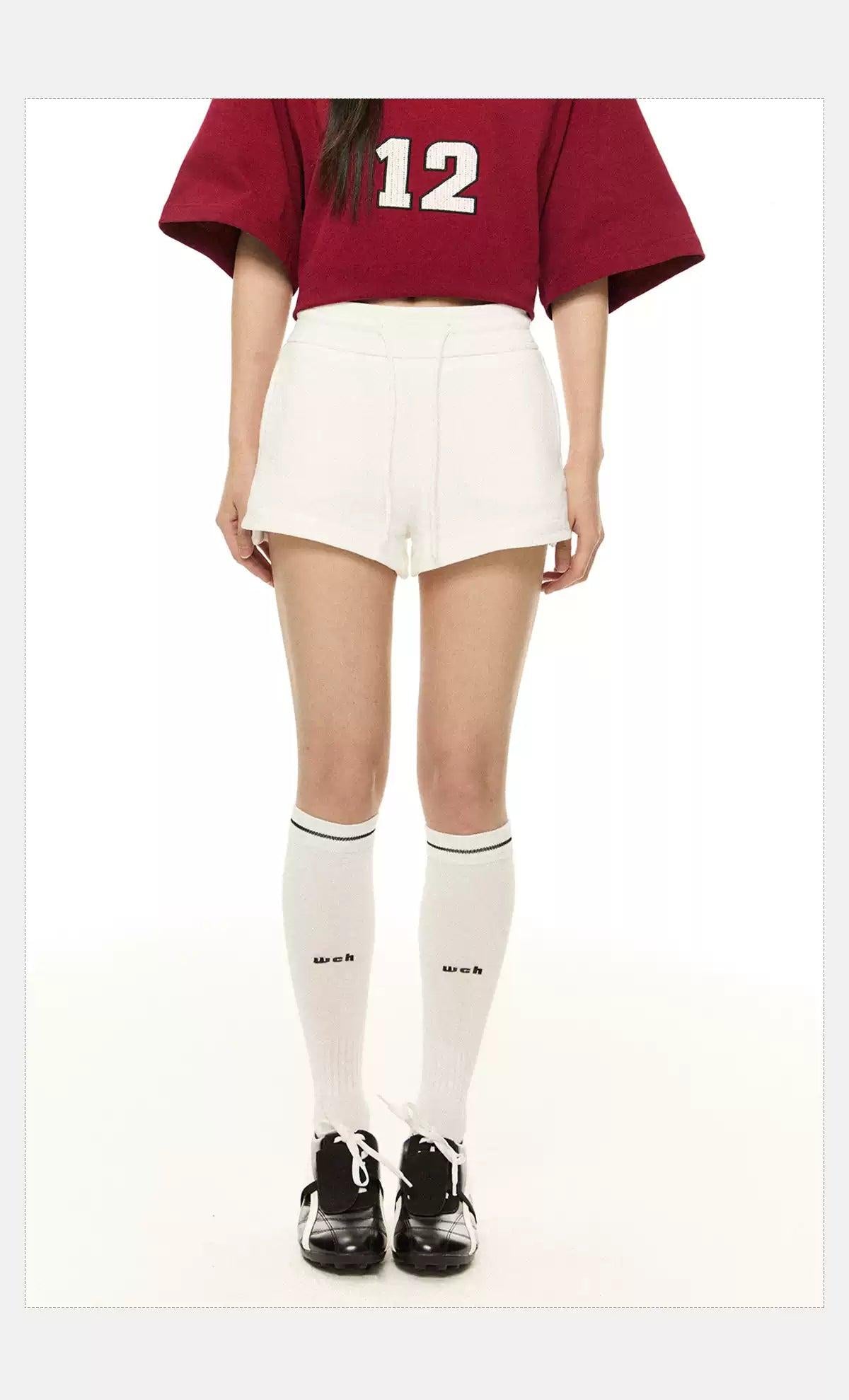 Tom Solid Drawstring Waist Shorts-korean-fashion-Shorts-Tom's Closet-OH Garments
