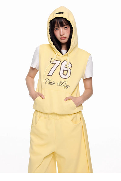 Tom Sporty Sleeveless Hoodie & Side Strap Shorts Set-korean-fashion-Clothing Set-Tom's Closet-OH Garments