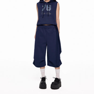Tom Sporty Sleeveless Hoodie & Side Strap Shorts Set-korean-fashion-Clothing Set-Tom's Closet-OH Garments