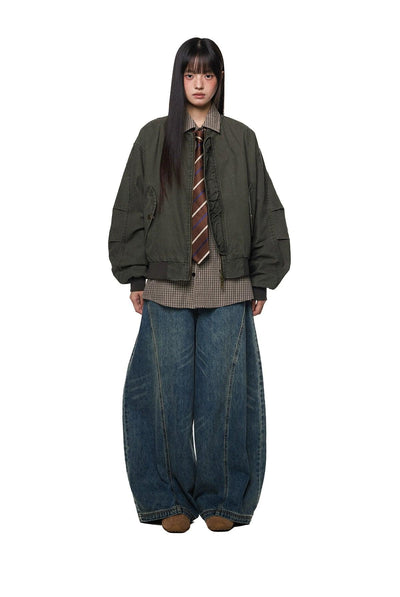 Tom Structured Bomber Denim Jacket-korean-fashion-Jacket-Tom's Closet-OH Garments