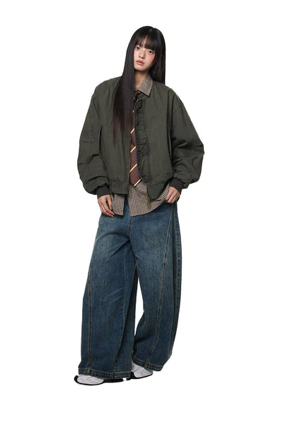 Tom Structured Bomber Denim Jacket-korean-fashion-Jacket-Tom's Closet-OH Garments