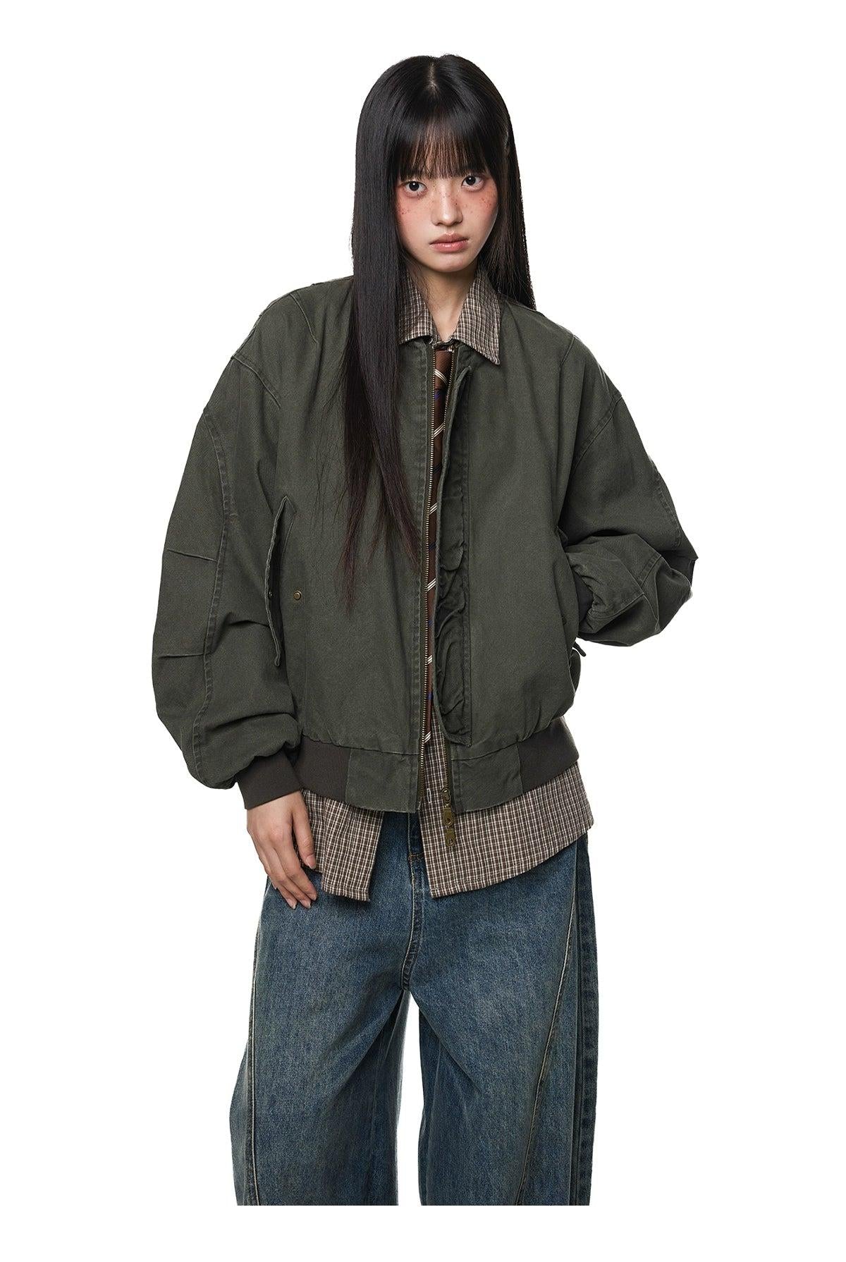 Tom Structured Bomber Denim Jacket-korean-fashion-Jacket-Tom's Closet-OH Garments