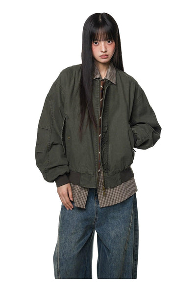 Tom Structured Bomber Denim Jacket-korean-fashion-Jacket-Tom's Closet-OH Garments