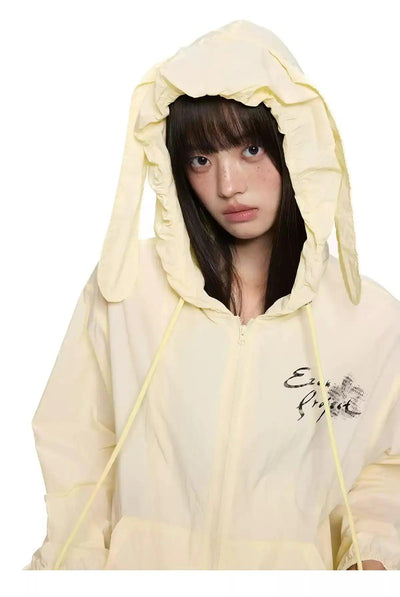 Tom Sun Protection Rabbit Ears Hooded Jacket-korean-fashion-Jacket-Tom's Closet-OH Garments