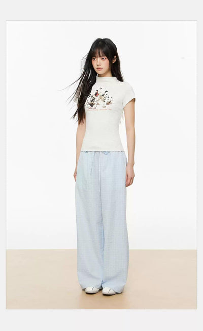 Tom Thin Plaid Wide Leg Pants-korean-fashion-Pants-Tom's Closet-OH Garments