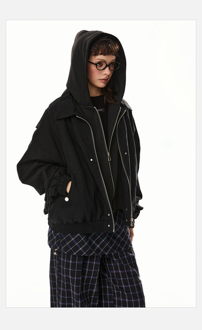 Tom Two-Piece Zipped Hooded Jacket-korean-fashion-Jacket-Tom's Closet-OH Garments