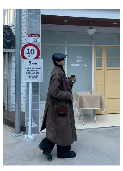 Woo Casual Buckle Strap Long Coat-korean-fashion-Long Coat-Woo's Closet-OH Garments