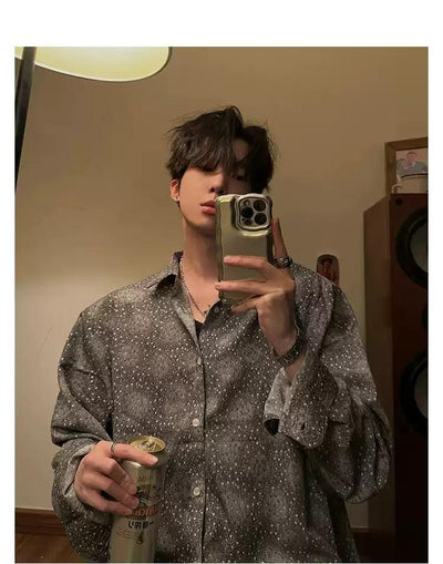 Woo Casual Pattern Print Shirt-korean-fashion-Shirt-Woo's Closet-OH Garments