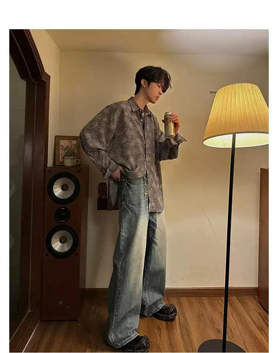 Woo Casual Pattern Print Shirt-korean-fashion-Shirt-Woo's Closet-OH Garments