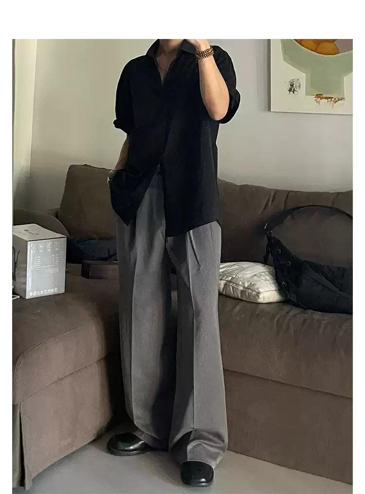 Woo Gartered Waist Straight Pants-korean-fashion-Pants-Woo's Closet-OH Garments