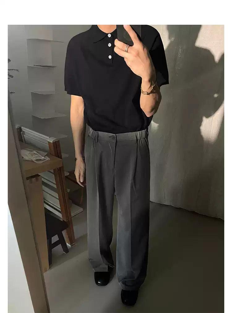 Woo Gartered Waist Straight Pants-korean-fashion-Pants-Woo's Closet-OH Garments