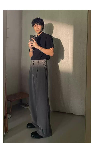 Woo Gartered Waist Straight Pants-korean-fashion-Pants-Woo's Closet-OH Garments