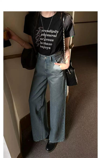 Woo High Waist Straight Jeans-korean-fashion-Jeans-Woo's Closet-OH Garments