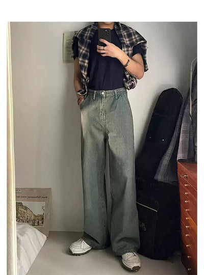 Woo High Waist Straight Jeans-korean-fashion-Jeans-Woo's Closet-OH Garments