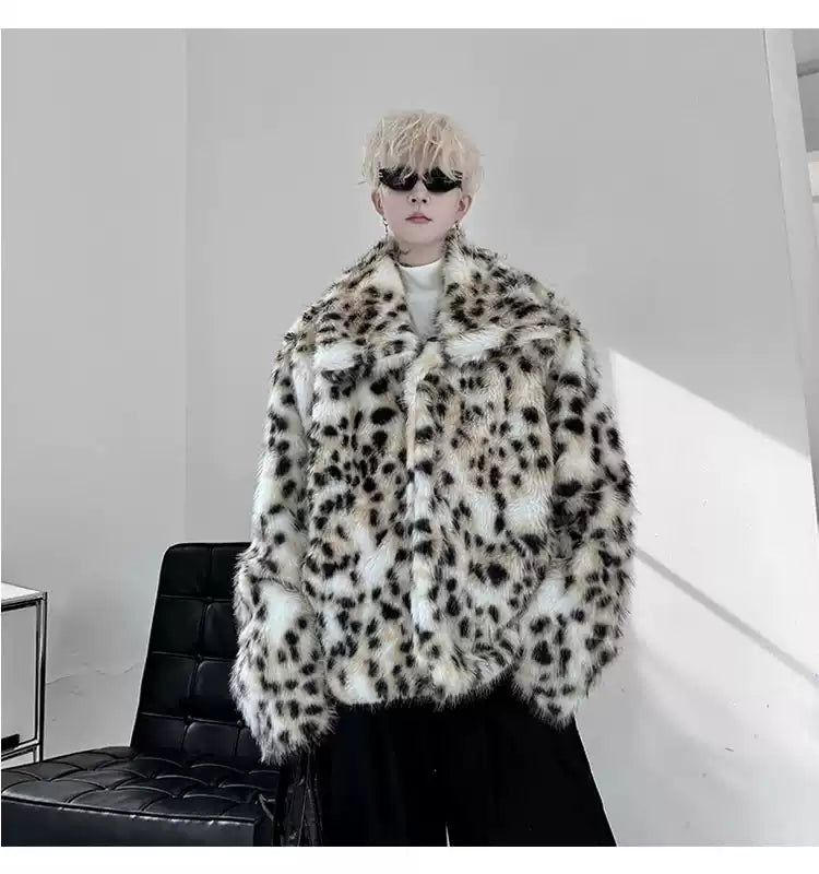 Woo Leopard Faux Fur Padded Jacket-korean-fashion-Jacket-Woo's Closet-OH Garments