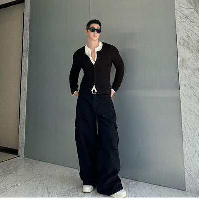 Woo Multi-Buttoned Slim Fit Cardigan-korean-fashion-Cardigan-Woo's Closet-OH Garments