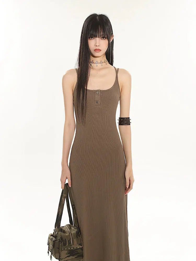 Yaya Elastic Back Cross Slim Dress-korean-fashion-Dress-Yaya's Closet-OH Garments