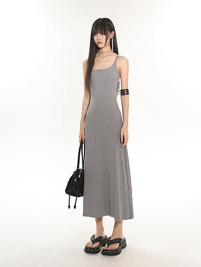 Yaya Elastic Back Cross Slim Dress-korean-fashion-Dress-Yaya's Closet-OH Garments