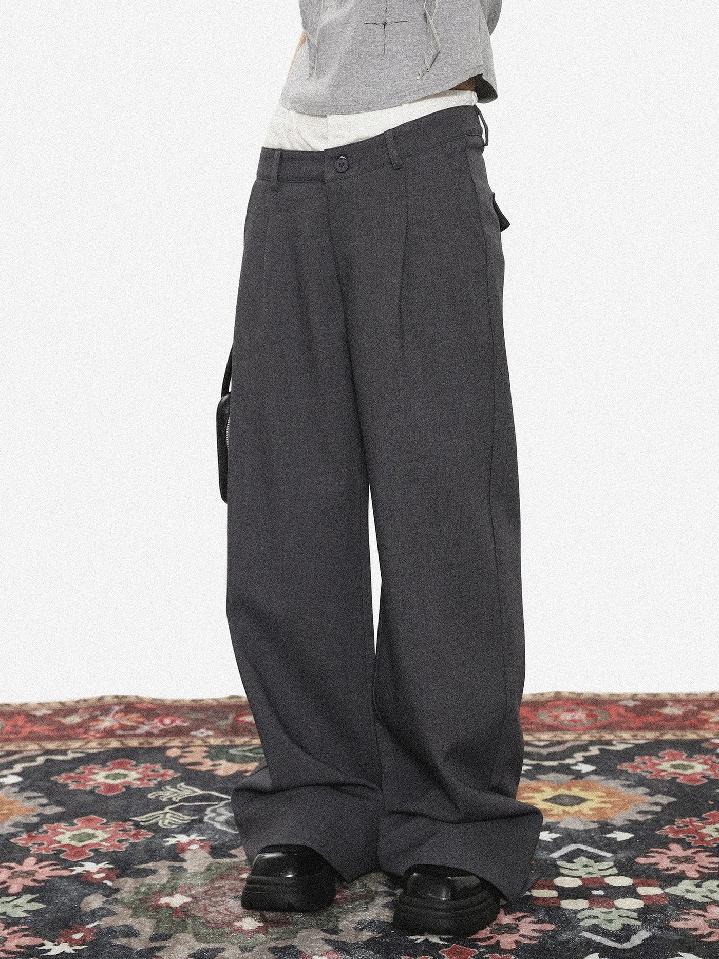 Zen Spliced Contrast Color Trousers-korean-fashion-Trousers-Zen's Closet-OH Garments