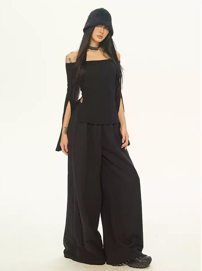 Zero Off-Shoulder Halter Neck Blouse-korean-fashion-Blouse-Zero's Closet-OH Garments