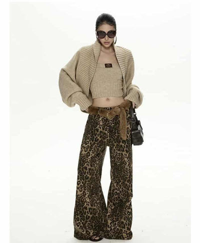 Zero Ribbed Knit Tube Top & Plain Cardigan Set-korean-fashion-Clothing Set-Zero's Closet-OH Garments