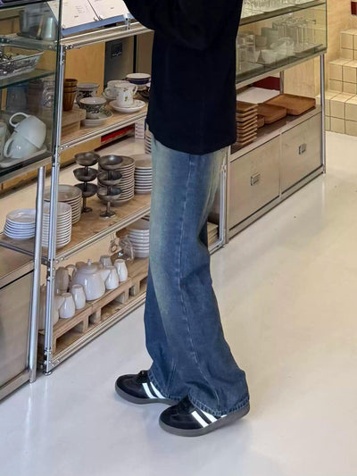 Zhou Acid Wash Straight Cut Jeans-korean-fashion-Jeans-Zhou's Closet-OH Garments