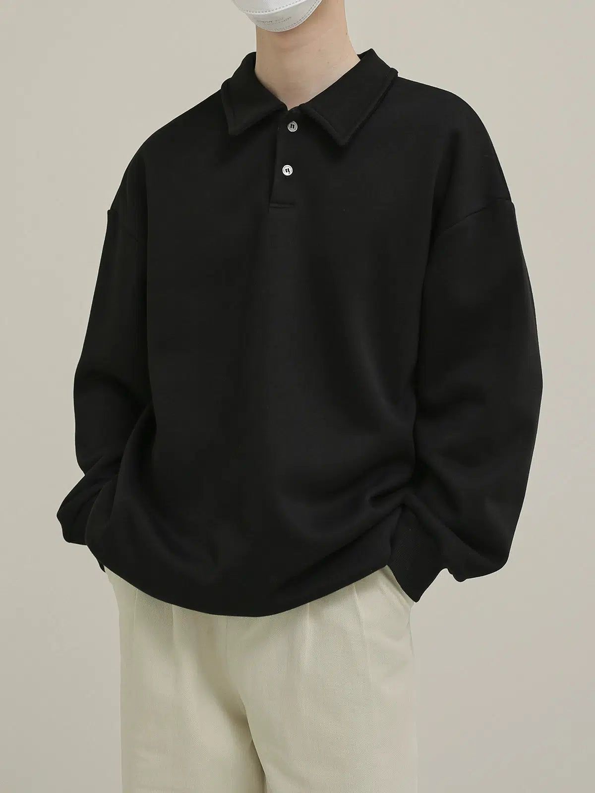 Zhou Basic Long Sleeve Polo-korean-fashion-Polo-Zhou's Closet-OH Garments