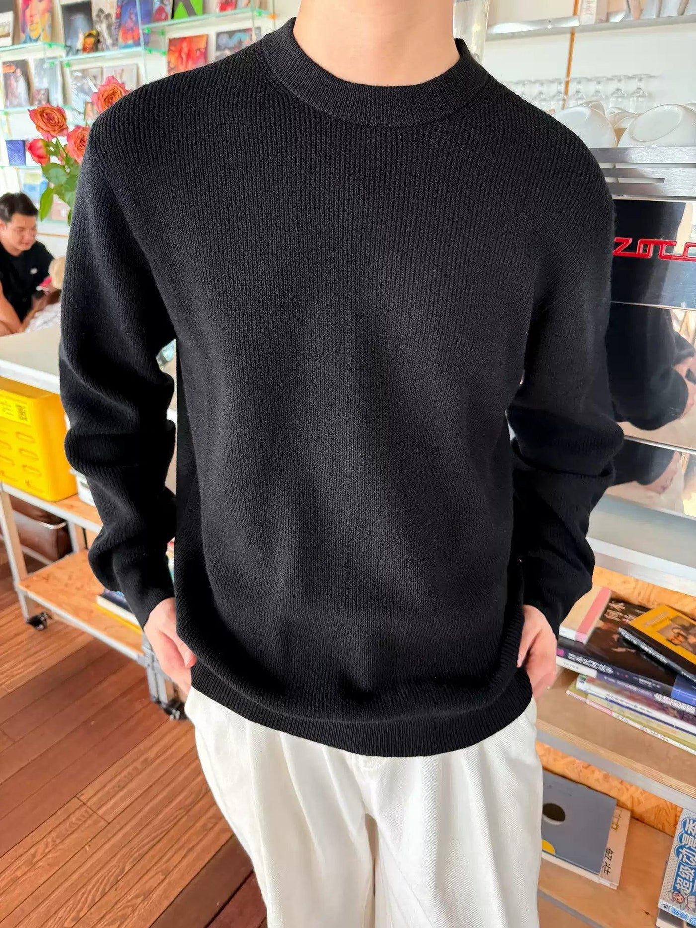Zhou Basic Ribbed Round Neck Sweater-korean-fashion-Sweater-Zhou's Closet-OH Garments