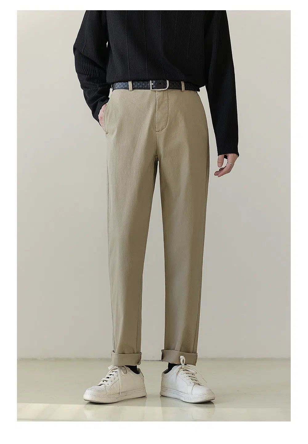 Zhou Basic Slim Fit Trousers-korean-fashion-Trousers-Zhou's Closet-OH Garments