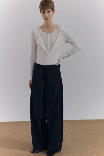 Zhou Belted Wide Leg Trousers-korean-fashion-Trousers-Zhou's Closet-OH Garments
