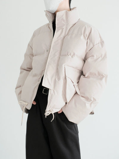 Zhou Big Pocket Cropped Puffer Jacket-korean-fashion-Jacket-Zhou's Closet-OH Garments