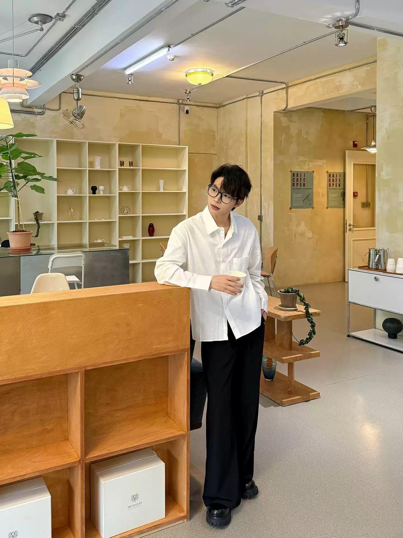 Zhou Big Pocket Textured Shirt-korean-fashion-Shirt-Zhou's Closet-OH Garments