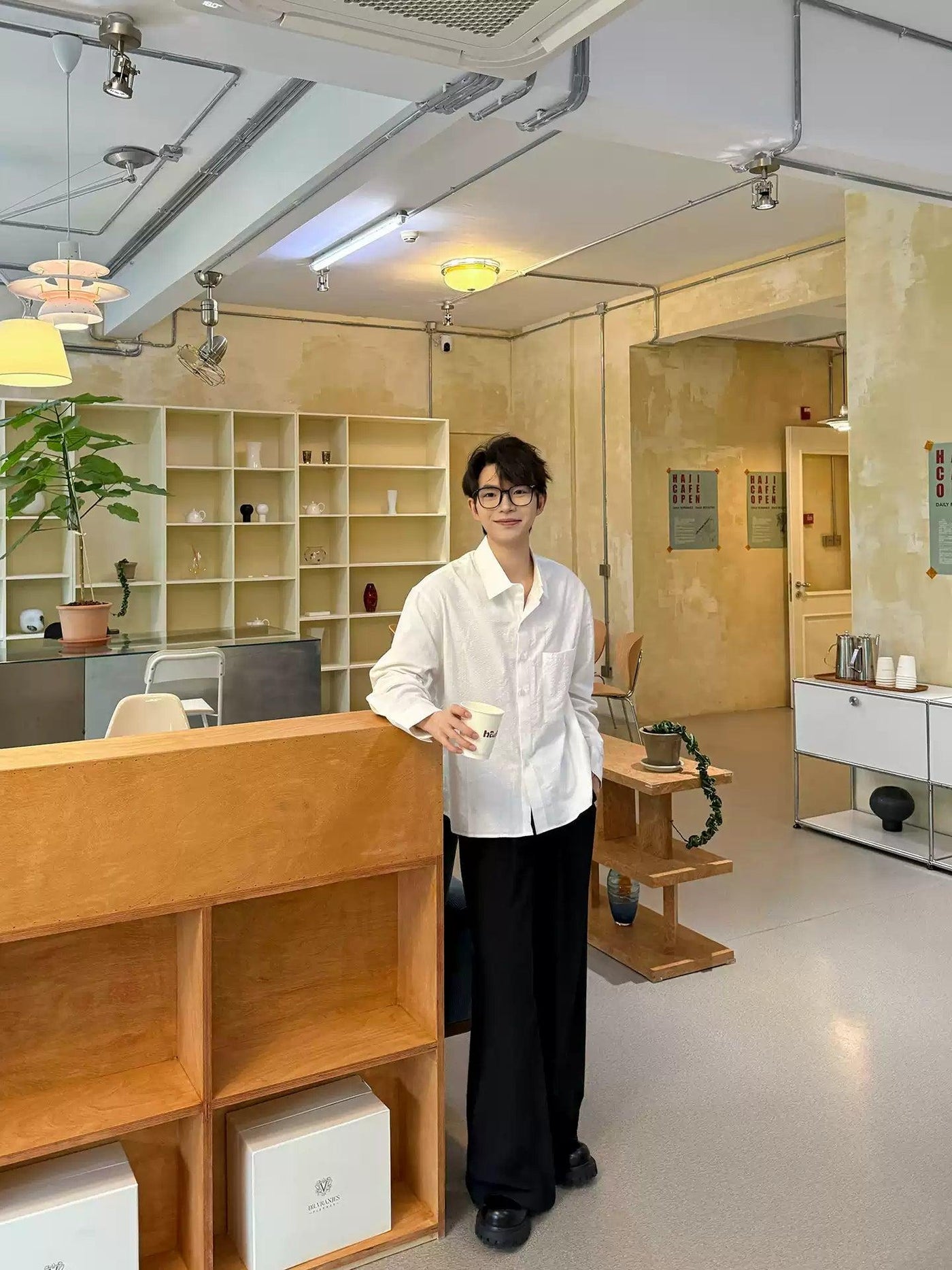 Zhou Big Pocket Textured Shirt-korean-fashion-Shirt-Zhou's Closet-OH Garments